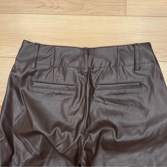 chocolate brown leather pants - Picture 4 of 5
